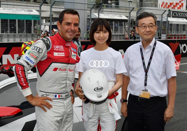 画像: 左より ブノワ・トレルイエ選手 篠田さん アウディジャパン斎藤徹社長