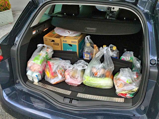 画像: 買い物袋は安定が悪いのでゴロゴロ転がってしまいがちだが…。