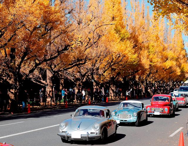 画像: 2017年の明治神宮外苑いちょう並木パレード風景。黄葉が美しい!