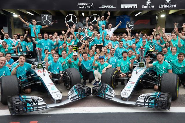 画像: コンストラクターズ選手権5連覇を決めたメルセデスAMG。
