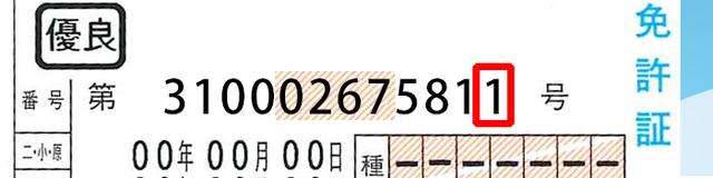画像: 紛失した回数を表す、最後のひと桁。