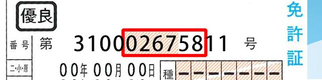 画像: この6桁は、都道府県公安委員会が割り振る番号。