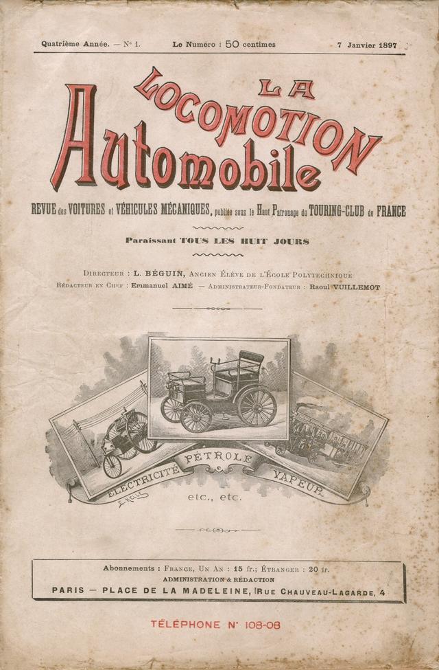 画像: 世界初の自動車雑誌「La Locomotion Automobile」