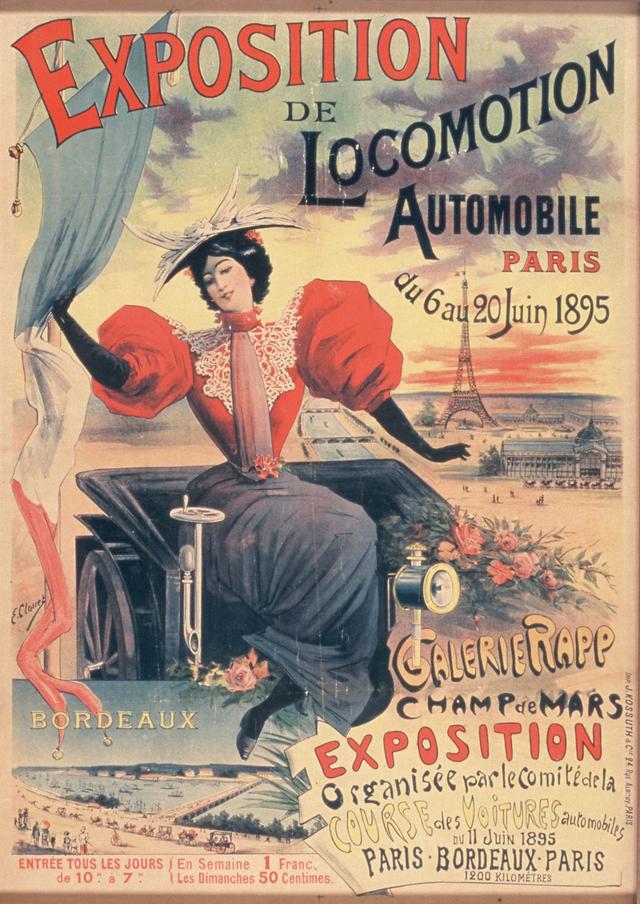 画像: 世界初のモーターショー、パリ自動車ショー(1895年)のポスター