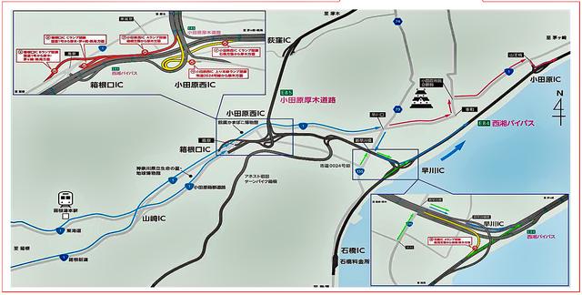 画像: 国道1号などの迂回路をチェックしてルートを確定しておきたい。