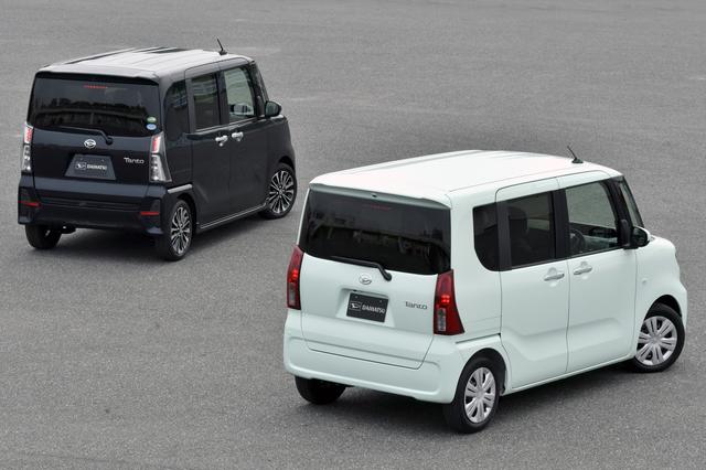 画像: 現行型と同様に標準のタント(右)とワイルド系のタントカスタム(左)を設定。ボディカラーは新色のアイスグリーンとパールブラック。