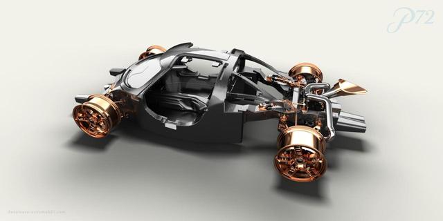 画像: シャシはオールカーボンファイバー製。ベースとなっているのはV12ミッドシップのハイパーカー「アポロIE」のものだ。