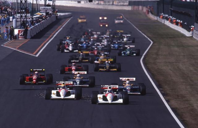 画像: 鈴鹿ではマクラーレン・ホンダがウィリアムズ、フェラーリを圧倒。セナとベルガーは完全にレースを支配した。