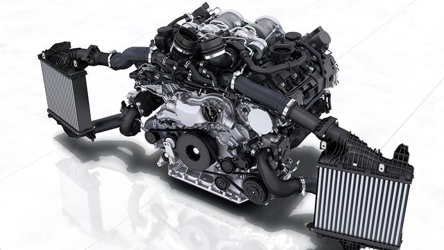 画像: カイエンターボ クーペ搭載の4リッターV8DOHCツインターボエンジン。
