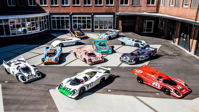 画像: 歴代917が集合。ひとくちに「917」と言っても様々なモデルが。