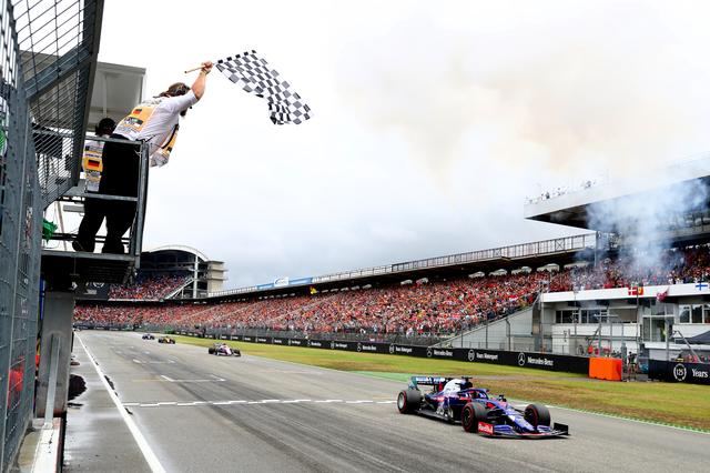 画像: ドイツGPで3位に入賞したダニール・クビアト(トロロッソ・ホンダ)。