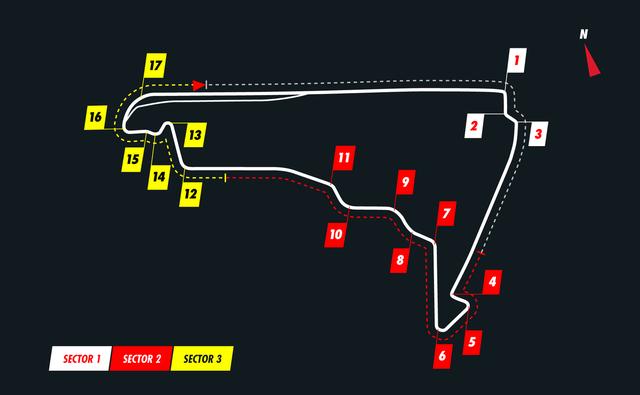 画像: アウトドローモ・エルマノス・ロドリゲス・サーキットのコース図。