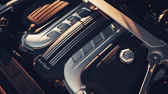 画像: 搭載の6L W12ツインターボエンジン。最高出力635ps、最大トルク900Nmを発生。