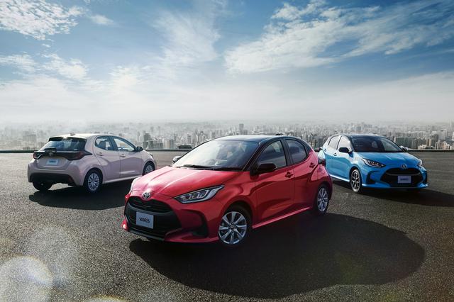 画像: 左から、1.5 Z(2WD・CVT)、HYBRID G(2WD)、HYBRID Z(E-Four)。いずれもオプション装着車。