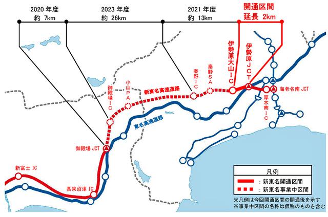 画像: 今回の開通区間の位置図