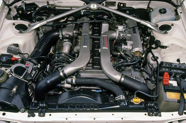 画像: シリーズ最強のエンジン、1G-GTEはツインターボで210psと28.0kgmを発生する。