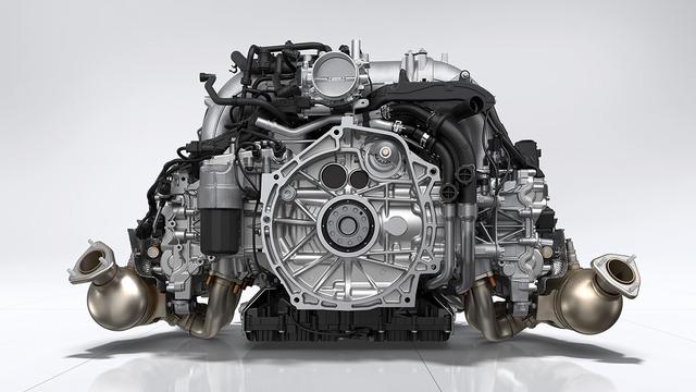 画像: 718ケイマンGT4と718スパイダーは新設計された4L水平対向6気筒自然吸気エンジンを搭載。