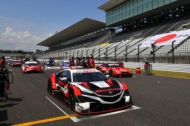 画像: 前日に行われた予選で、Q1/Q2ともにトップタイムをたたき出したModulo NSX-GTが初のポールポジション。