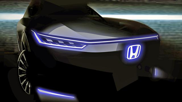 画像: ホンダから発表された画像を少し明るく加工してみた。グリルの厚さなどから、SUV風のスタイルと思われる。