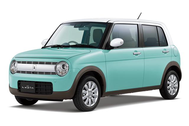 画像: ラパン X 全方位モニター用カメラパッケージ装着車。ボディカラーは、フレンチミントパールメタリック/ホワイト2トーンルーフ。