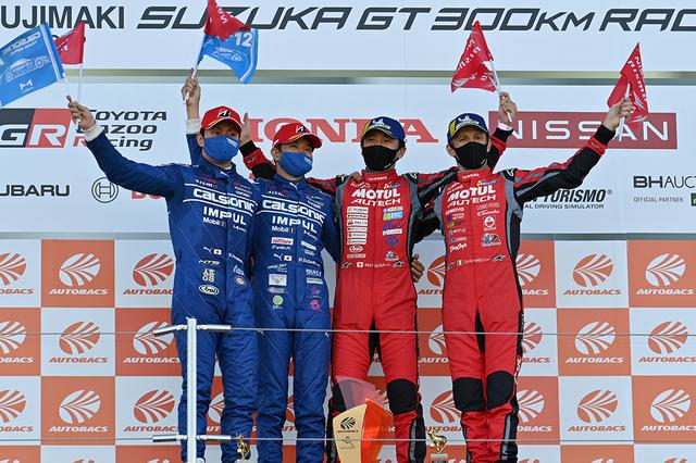 画像: 久しぶりに見たNISSANのワンツー、富士ではなく鈴鹿でというのがおもしろい。