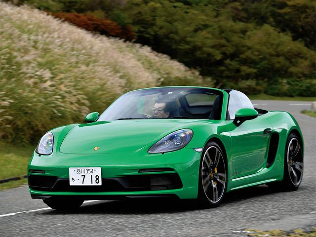 画像: 2ドアオープンボディの718ボクスターGTS4.0。オープンならではの開放感が特徴だが、その走りはクーペのケイマンに劣るものではない。