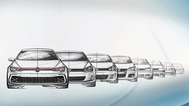 画像: 8世代のゴルフ GTI。「赤いアクセント」が形を変えて最新モデルまで受け継がれているが、4世代目GTIだけはそれがなかった。