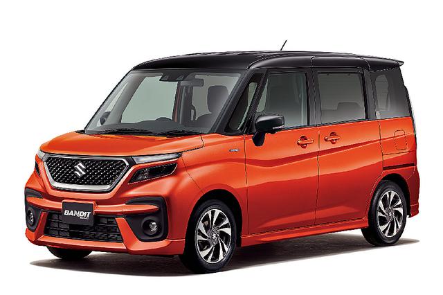 画像: ソリオバンディット ハイブリッドMV(ボディカラーは、フレイムオレンジパールメタリック/ブラック2トーンルーフ)。