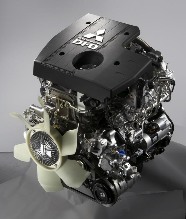 画像: 4M41型ユニットは直列4気筒ながら、3200ccという大排気量としたディーゼルターボエンジンだ。