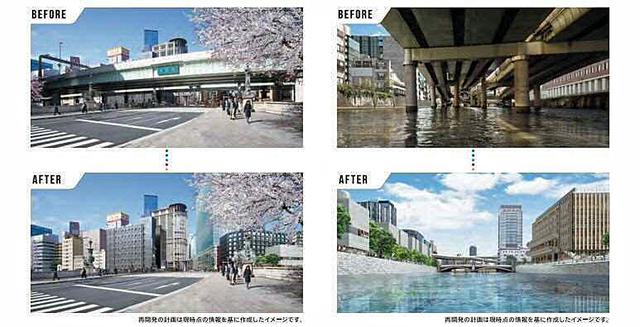 画像: 首都高速 日本橋区間地下化事業のイメージ。