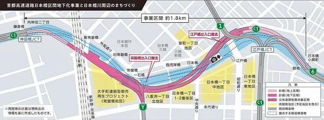 画像: 今回の事業区間の図面