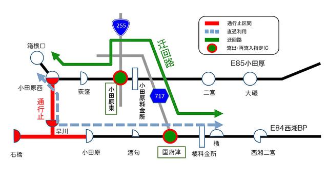 画像: 工事に伴う迂回路の例