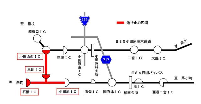 画像: 今回の工事で通行止めとなる区間