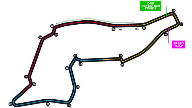 画像: イモラサーキットのコース図。左コーナーが12、右コーナーが9つ。高速、中速、低速コーナーを組み合わせたエキサイティングなコースだが、コース幅は場所によっては狭く、追い越しは簡単ではない。それだけに予選が重要となりそうだ。