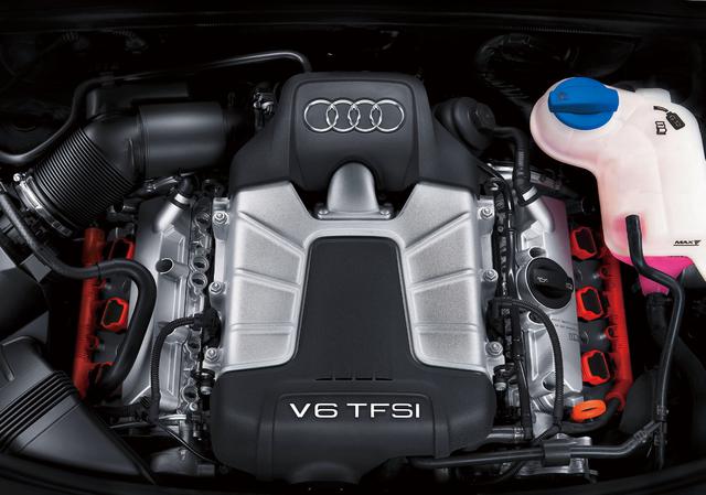 画像: A6 3.0TFSIクワトロに搭載される290psを発生する4.2FSI CAJ型直噴式3L V6DOHCスーパーチャージャーエンジン。それまでトップエンジンだったV8の4.2FSI(350ps/440Nm)に迫るパフォーマンスを備える。スーパーチャージャーはVバンク間に配置される。