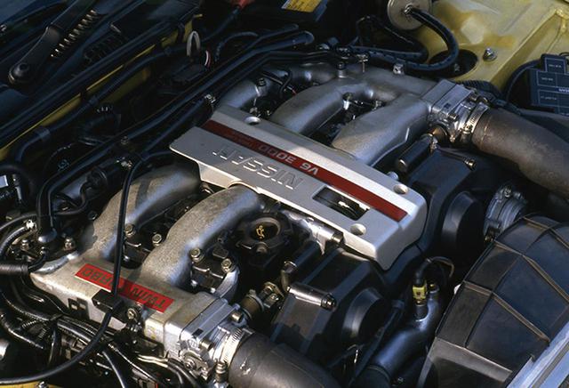 画像: 280psという当時の国産車として超弩級のハイパワーを達成したVG30DETT。DOHC+ツインターボで大幅なパワーアップを果たした。