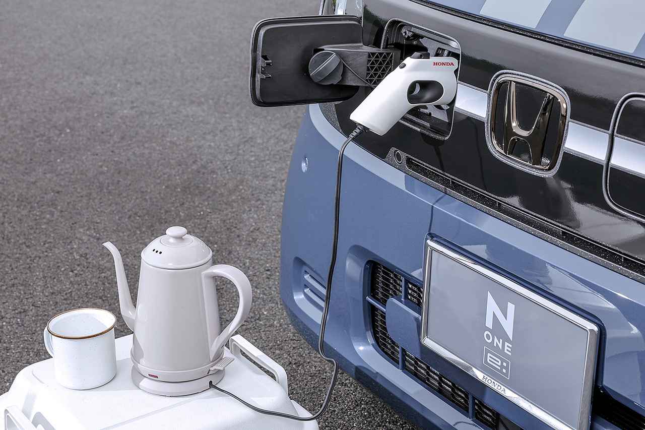 画像: 「AC外部給電器(ホンダ パワーサプライ コネクター)」の使用イメージ。