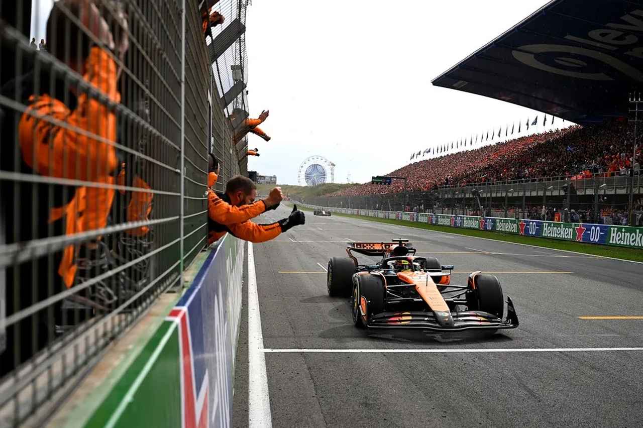 画像: 前戦オランダGPを制したマクラーレンオスカー・ピアストリ。ドライバーズランキングでは2位のランド・ノリスに34点の差をつけた。