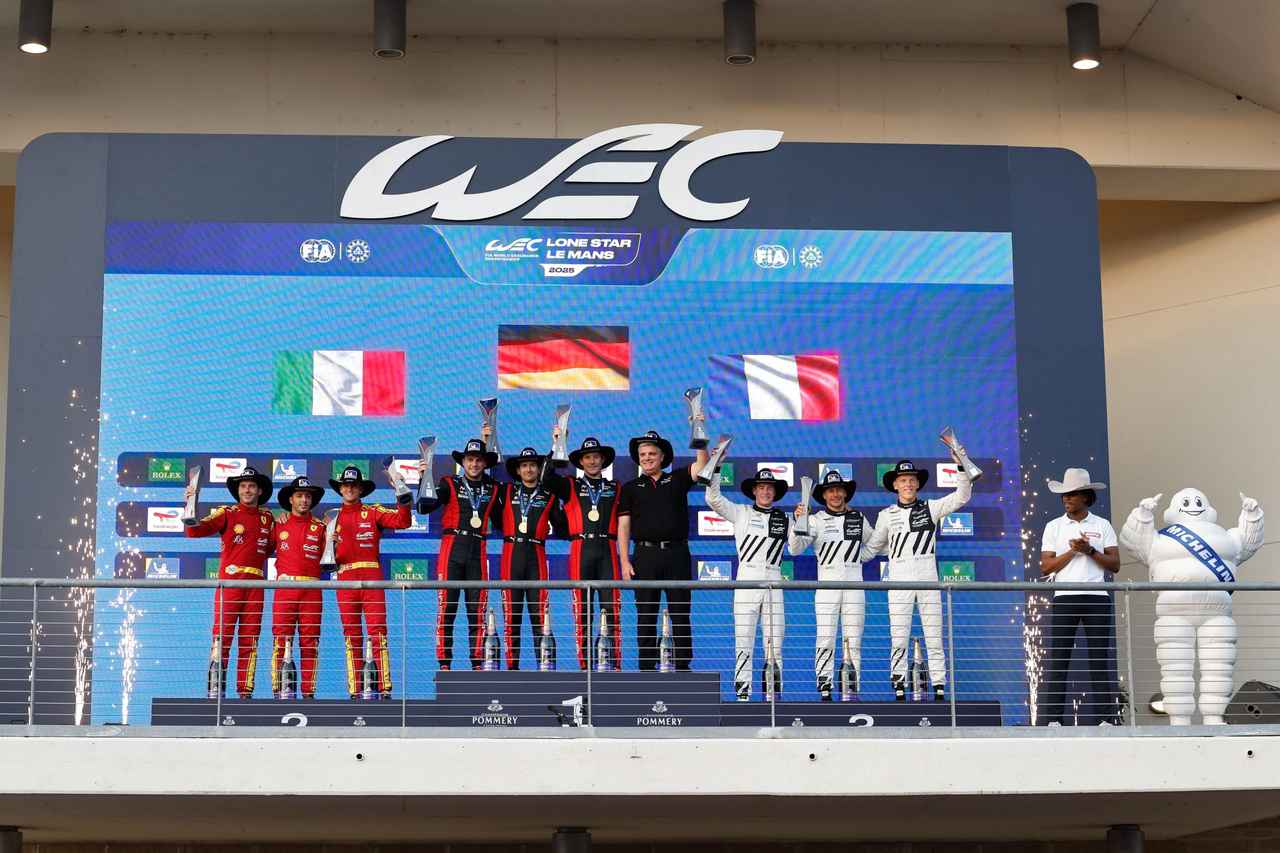 画像: ポルシェ、フェラーリ、プジョーが表彰台を分け合った。地元優勝を狙ったキャデラックは38号車の6位が最上位に終わった。