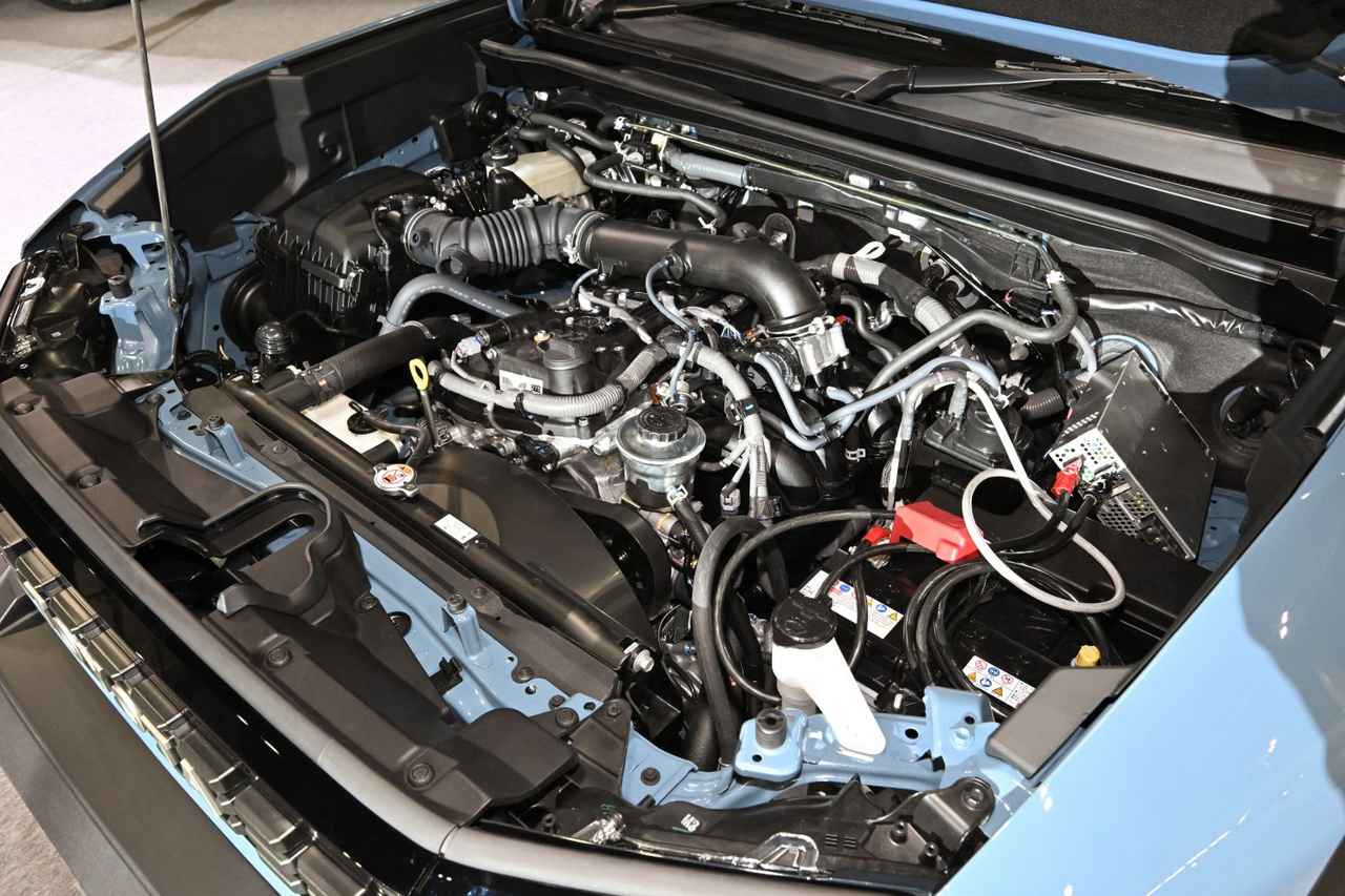 画像: プロトタイプに搭載されていたのは、2.7Lの直4ユニット。最高出力163ps/最大トルク246Nmを発生する。