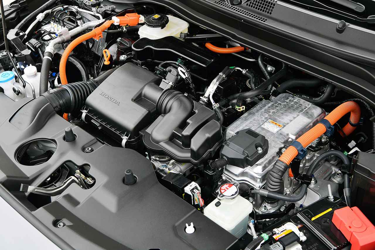 画像: パワートレーンは他のe:HEVモデルと同じ、1.5L DOHC i-VTEC+2モーター+電気式無段変速機の組み合わせ。