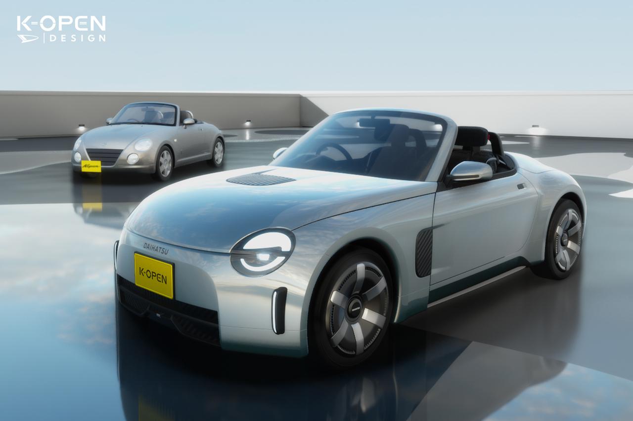 画像: 次世代コペンを占うコンセプトカー「K-OPEN」。従来モデルとは異なる、ロングノーズショートデッキスタイルが光る。