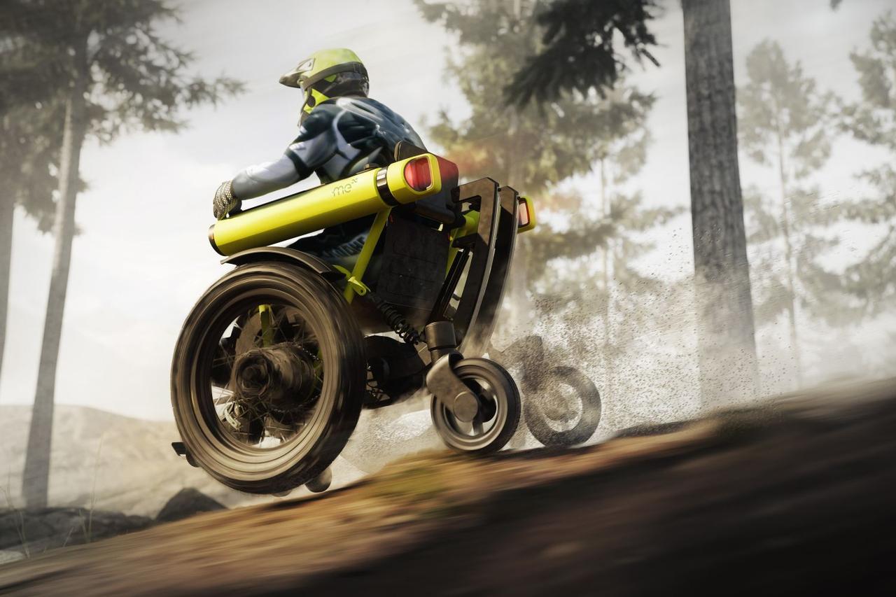 画像: 誰もが究極の冒険を楽しめる電動車いすの提案が「チャレンジ ミー」。地形を問わず、道なき道を走り抜けることができる、高い走破性を備える。