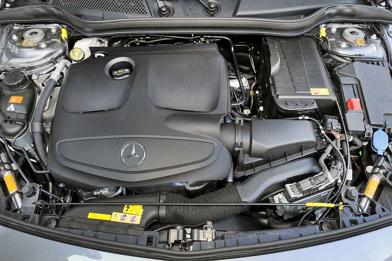 画像: 車名は180だが122psと200Nmを発生する1.6Lの直4ターボに7速DCTを組み合わせる。アイドリングストップ機能も備えている。