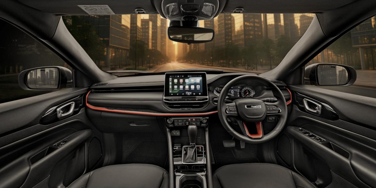 画像: インテリアもエクステリアと同様、ブラック＆レッド。インストルメントパネルやステアリングホイールにレッドの配色が大胆に入れられる。