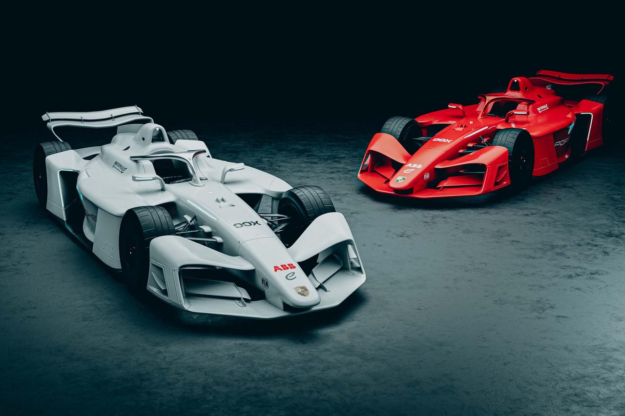 画像: 2026/27年シーズンから投入される次世代フォーミュラEマシン「ジェネレーション4」。レース時の最高出力は450kW(アタックモードでは600kW)、700kWの強化型回生ブレーキシステムを搭載し、エネルギー容量も最大55kWhへと拡大する。さらにアクティブ4輪駆動やアクティブ・ディファレンシャルを採用し、マシンの構造には100%リサイクル可能な素材を使用する。