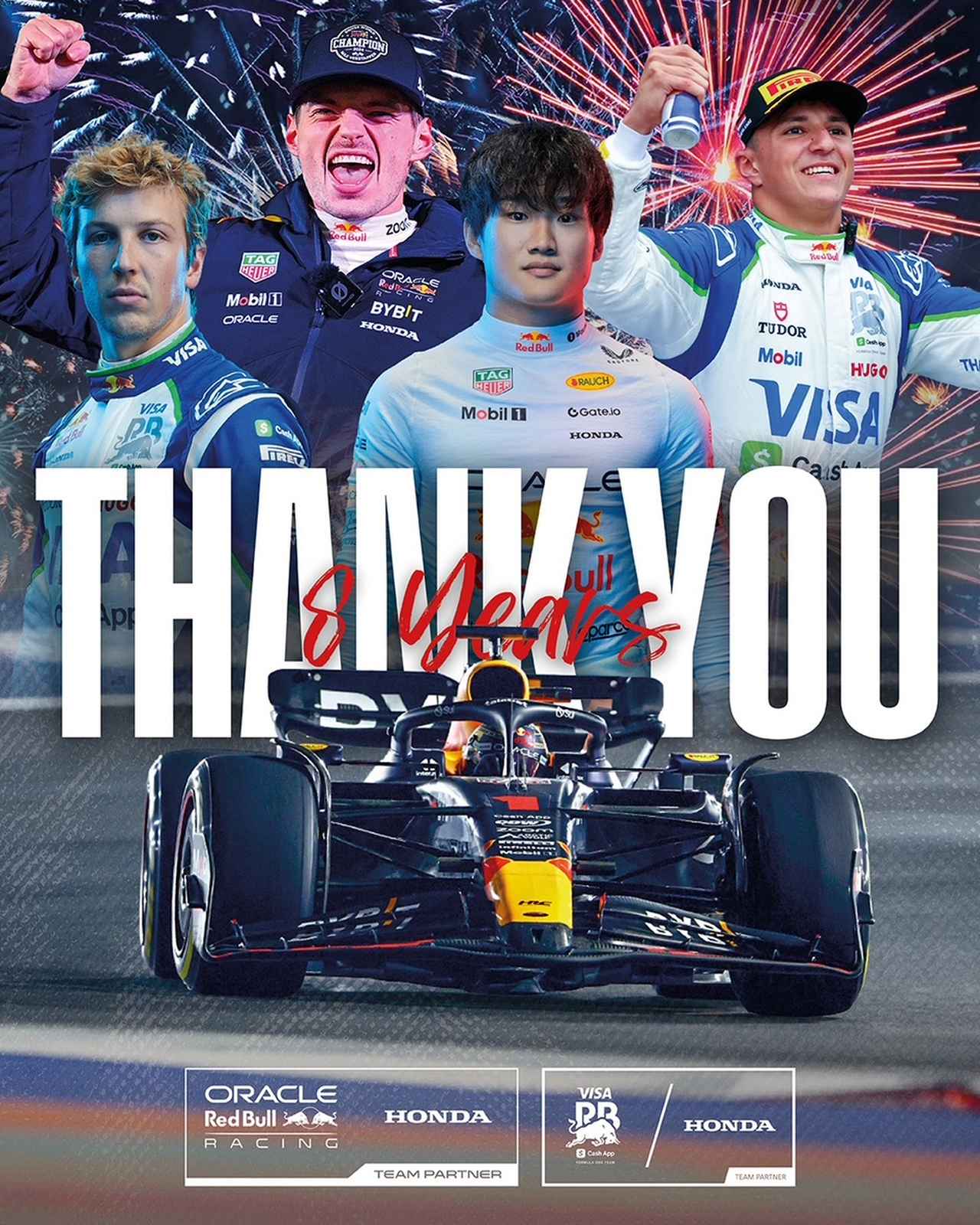 画像: 8年間にわたったホンダとレッドブル・グループパートナーシップは大きな成果をあげて終了した。