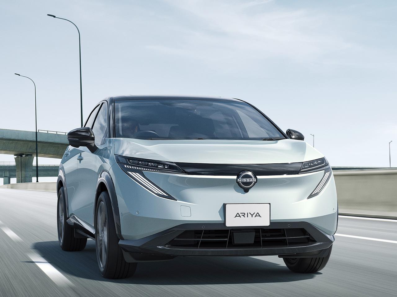 日産 アリアをマイナーチェンジ。フロントデザインを一新して装備も