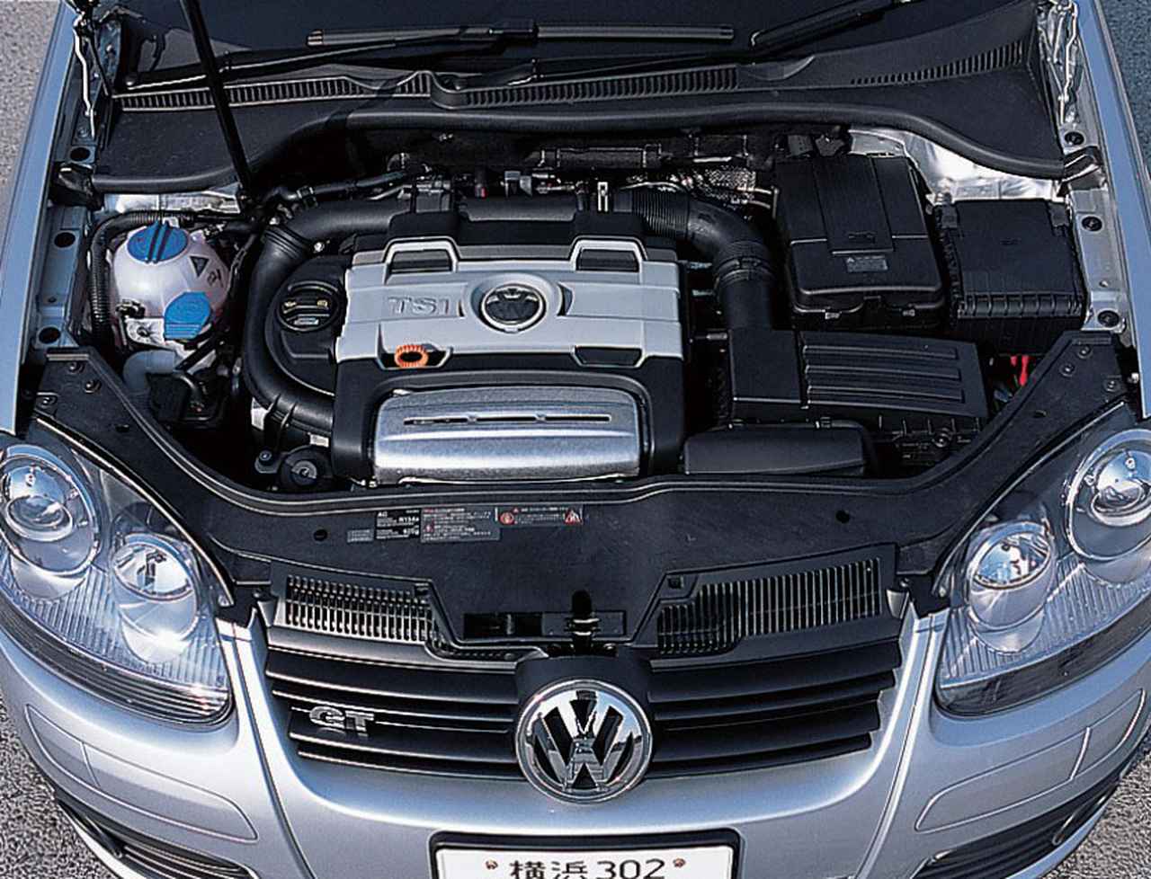 画像: 1.4L TSIエンジンは170ps／240Nm。車両重量は前890kg＋後520kg＝1410kgと、2.0FSIよりもややエンジンが重いようだ。