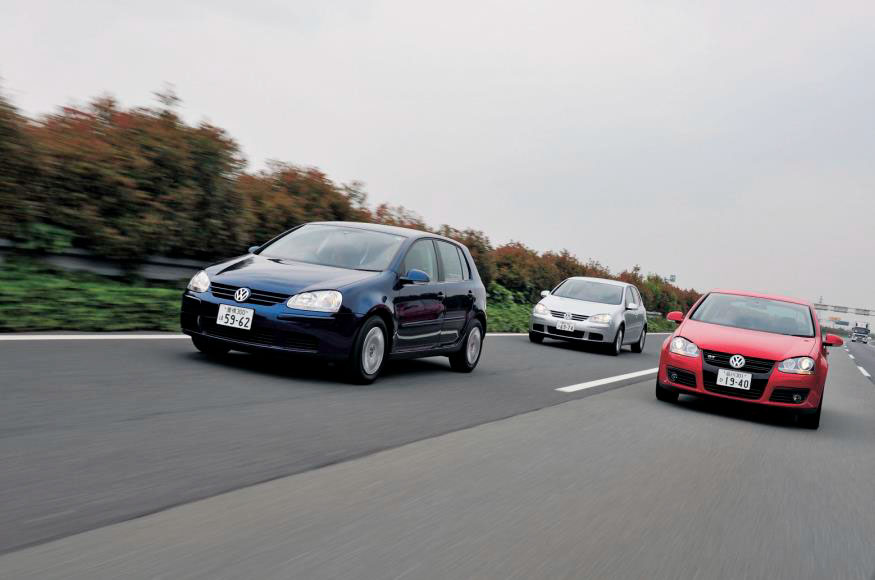 画像: フォルクスワーゲンが「ゴルフ」という鉱脈を掘り当てた1974年から34年。そのサイズとバリエーションは進化を遂げながら初代モデルよりもはるかに大きく成長してきた。その最終段階にある5代目ゴルフに、革新的な新モデルが登場した。（写真は左からTSIトレンドライン、TSIコンフォートライン、GT TSI）